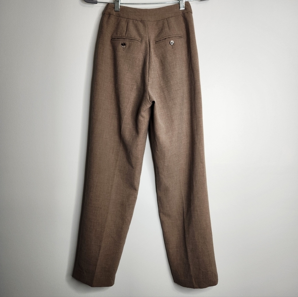 Aritzia Wilfred Ibiza High Rise Pleated Trouser Pants Size 4 In Heather Bisque - Picture 9 of 16